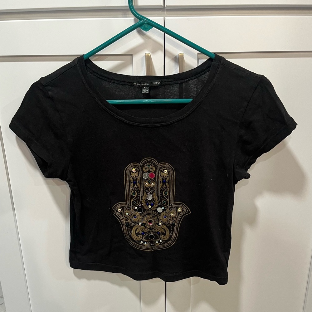 Urban Outfitters Truly Madly Deeply Hamsa Crop Top